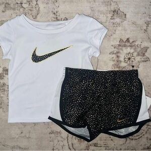 Nike White and Black Activewear Set